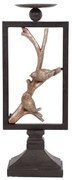 Κηροπήγιο 266-92-420 15x10x38 Brown Polyresin