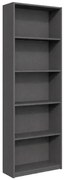 Βιβλιοθήκη μελαμίνης Max Megapap ανθρακί 58x23x170εκ. GP009-0236-GP009-0236-Ανθρακί GP009-0236