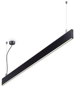 Φωτιστικό Οροφής-Ράγα Linus 241975 120x13/159,5x2cm LED 34W 3000K Black Ideal Lux