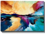 Πίνακας Καμβάς 529TCR1399 100x70cm Multi Wallity Οριζόντιοι Ξύλο, Καμβάς