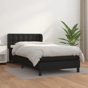 ΚΡΕΒΑΤΙ BOXSPRING ΜΕ ΣΤΡΩΜΑ ΜΑΥΡΟ 80 X 200 ΕΚ. ΣΥΝΘΕΤΙΚΟ ΔΕΡΜΑ 3127277