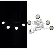 Adeleq Σποτ Σετ 4 Τεμάχια Ip65 Επίτοιχα 230V 6Led Ψυχρό 30-3140
