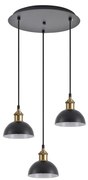 SE21-BR-10-3BL-MS3 MAGNUM BRONZE Black Metal Shade Pendant+