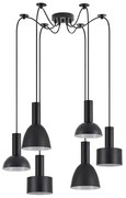 Κρεμαστό Φωτιστικό Οροφής 6xE27 Μαύρο Adept Flex 77-8913 Homelighting-77-8913-Μαύρο 77-8913