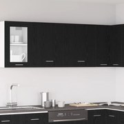 vidaXL Κρεμαστές Ντουλάπες με ράφι 2 pcs Μαύρη δρυς 100 x 31 x 60 εκ