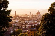 Φωτογραφία Elevated view over the city of Florence at sunset, Gary Yeowell