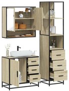 vidaXL Σετ Επίπλων Μπάνιου 3 Τεμαχίων Sonoma Δρυς Επεξεργασμένο Ξύλο