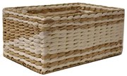 Καλάθι Rush 00.06.67453 30x20x14cm Natural-White Ψάθα