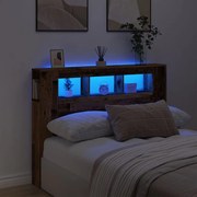 LED κεφαλάρι Παλιό ξύλο 140x18,5x103,5 cm Κατασκευασμένο ξύλο 857686