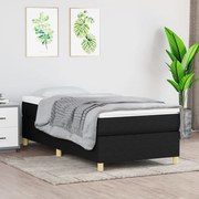 vidaXL Πλαίσιο Κρεβατιού Boxspring Μαύρο 90x190 εκ. Υφασμάτινο