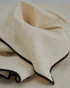 Μονόχρωμη Πετσέτα Φαγητού με Φεστόνι Sines 53x53cm Natural