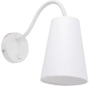 Απλίκα Φωτιστικό Τοίχου Wire ύφασμα 3 χρώματα TK Lighting-2445-Λευκό 2445
