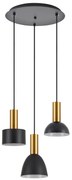 Φωτιστικό Οροφής Τρίφωτο Homelighting 77-8940 Flex Gold