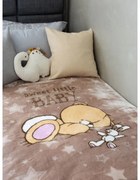 Κουβέρτα Βελουτέ Κούνιας 1550 Brown 110x140