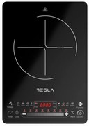 Μονή επαγωγική εστία Tesla IC400B, 2000W, Χειριστήριο αφής, LED οθόνη, 9 επίπεδα θερμοκρασίας, 8 επίπεδα ισχύος, Χρονοδιακόπτης, Μαύρο χρώμα