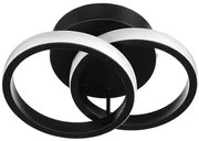 POWERTECH LED φωτιστικό οροφής HLL-0081, 20W, 1700lm, 24.5x16.5cm, μαύρο