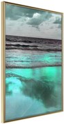 Αφίσα - Iridescent Sea - 40x60 - Χρυσό - Χωρίς πασπαρτού