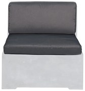CONCRETE Set Μαξιλάρια Καρέκλας, Γκρι Ύφασμα Water Repellent - 2 Tεμάχια