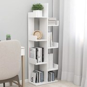 vidaXL Βιβλιοθήκη Λευκή 48 x 25,5 x 140 εκ. από Επεξ. Ξύλο