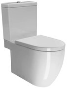 GSI Pura 881700SC Πορσελάνινη Λεκάνη Χ.Π. BTW Πισω-Κατωστόμια 68cm με Καζανάκι 3/6Lt και κάλυμμα βακελίτη Slim Soft Close