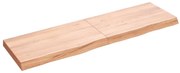 vidaXL Ράφι Τοίχου Ανοιχτό Καφέ 140x40x(2-6)εκ. Επεξ. Μασίφ Ξύλο Δρυός