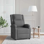 vidaXL Πολυθρόνα Ανακλινόμενη Σκούρο Γκρι Υφασμάτινη