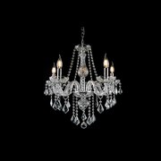 Artekko Chandelier Lisa Πολυέλαιος 5φωτος Διάφανο Κρύσταλλο (60x60x60)cm