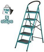 TOTAL THLAD09051 Μεταλλικό σκαμπό - σκάλα με 5 σκαλοπάτια