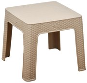 Τραπέζι κήπου Raia Χαμηλό PP Rattan Cappuccino 44x44x41 εκ. 44x44x41 εκ.