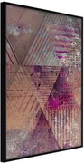 Αφίσα - Pink Patchwork II - 40x60 - Μαύρο - Χωρίς πασπαρτού