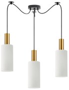 SE21-GM-4-BL3-GL3 ADEPT TUBE Gold Matt Pendant White Glass+