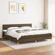 ΚΡΕΒΑΤΙ BOXSPRING ΜΕ ΣΤΡΩΜΑ ΣΚΟΥΡΟ ΚΑΦΕ 200X200 ΕΚ. ΥΦΑΣΜΑΤΙΝΟ 3140484