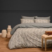 Σεντόνια Μονά (Σετ) Melinen Naya Grey Μπεζ Με Λάστιχο 100x200+32