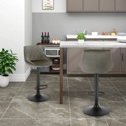 Σκαμπό μπαρ Velluto-Gkri (2) τεμάχια