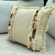 Μαξιλαροθήκη Διακοσμητική Ket 150CRG1152 Beige Aberto Design 43X43 Polyester,Βαμβάκι