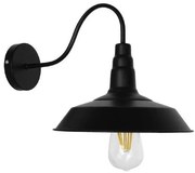 Απλίκα Φωτιστικό Τοίχου SORD GloboStar Φ26 σε 3 χρώματα-1065-Μαύρο 01065