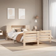 vidaXL Σκελετός Κρεβατιού Χωρίς Στρώμα 150x200 εκ Μασίφ Ξύλο Πεύκου