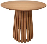 Τραπέζι Kenda I mindi ξύλο σε φυσική απόχρωση Φ80x75εκ