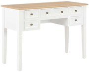 vidaXL Γραφείο Λευκό 109,5 x 45 x 77,5 εκ. Ξύλινο