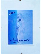 Κορνίζα Με Κλιπ Γυάλινη Γαλάζια 20x25cm