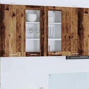 vidaXL Κρεμαστό ντουλάπι με πόρτα Riga Παλιό Ξύλο 80 x 31 x 80 εκ.