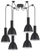 SE21-BL-4-BL6-MS2 ADEPT TUBE Black Pendant Black Metal Shade+