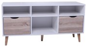 TV15 WHITE/S.OAK 117Χ39X53εκ. ΕΠΙΠΛΟ