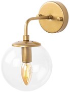 Φωτιστικό Τοίχου - Απλίκα Horn 942FLG2179 15x27cm 1xE14 40W Gold-Clear Opviq