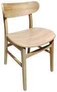 Καρέκλα Lumnia pakoworld rubberwood σε φυσική απόχρωση 46x50x76εκ