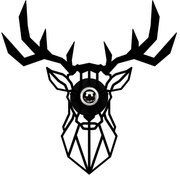 Απλίκα τοίχου Deer Megapap E27 MDF χρώμα μαύρο 55x12x55εκ.-GP052-0180,1