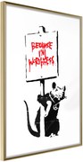 Αφίσα - Banksy: Because I’m Worthless - 40x60 - Χρυσό - Χωρίς πασπαρτού