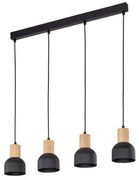Κρεμαστό Φωτιστικό Οροφής 4xE27 15W IP20 Μαύρο Cairo 4896 TK Lighting-4896-Μαύρο 4896