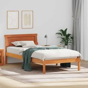 vidaXL Σκελετός Κρεβατιού Καφέ κεριού 75 x 190 cm Μασίφ ξύλο πεύκου
