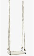 Κρεμαστή Κούνια SWING Άσπρη Nylon/ Γιούτα / Μέταλλο MAX 100 kg 50x36x160 cm Madam Stoltz